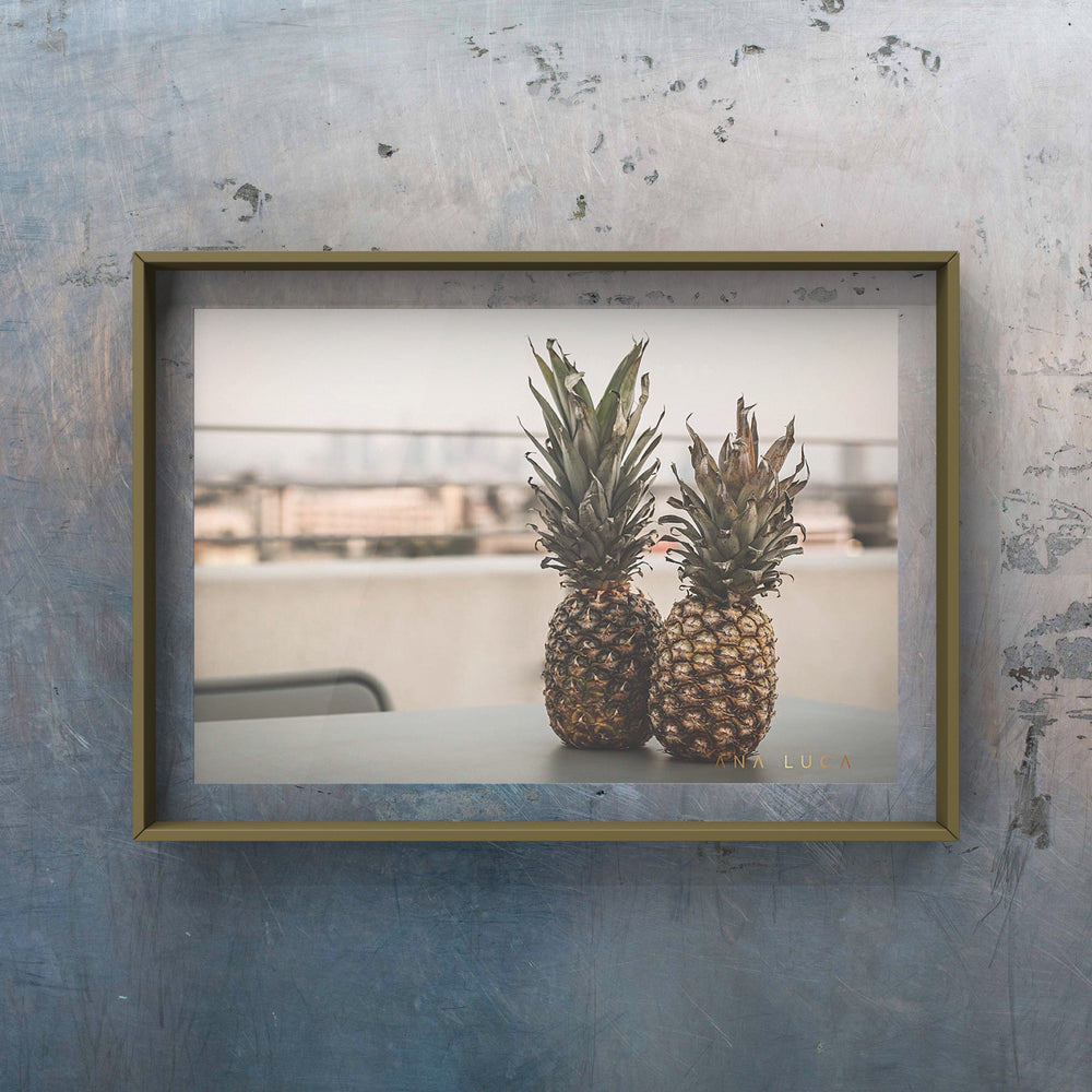 Pineapples Kissing Art by Ana Luca